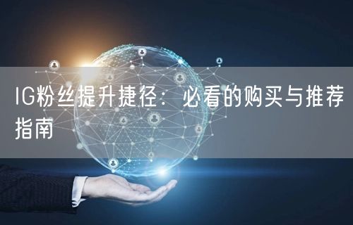 IG粉丝提升捷径：必看的购买与推荐指南