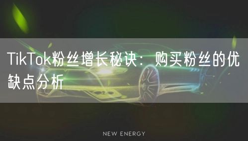 TikTok粉丝增长秘诀:购买粉丝的优缺点分析