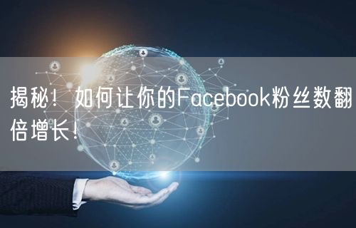 揭秘!如何让你的Facebook粉丝数翻倍增长!