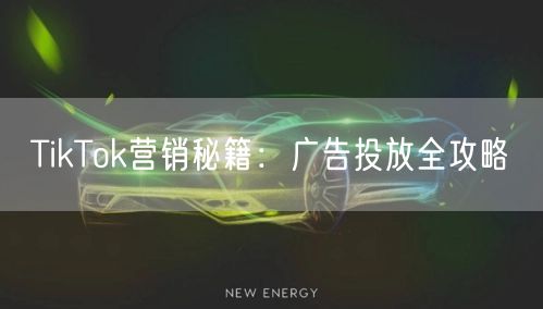 TikTok营销秘籍:广告投放全攻略