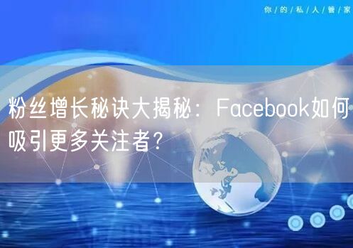 粉丝增长秘诀大揭秘：Facebook如何吸引更多关注者？