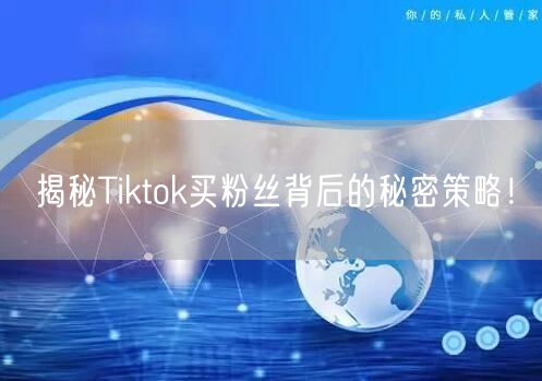 揭秘Tiktok买粉丝背后的秘密策略!
