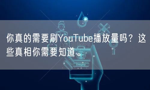 你真的需要刷YouTube播放量吗?这些真相你需要知道。
