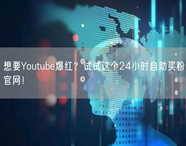 想要Youtube爆红?试试这个24小时自助买粉官网!