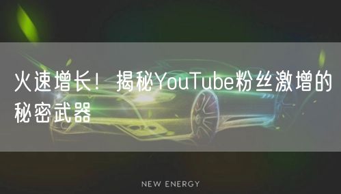 火速增长!揭秘YouTube粉丝激增的秘密武器
