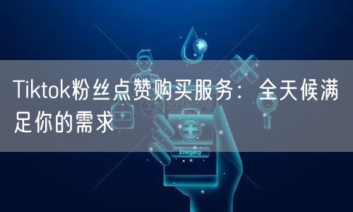 Tiktok粉丝点赞购买服务：全天候满足你的需求
