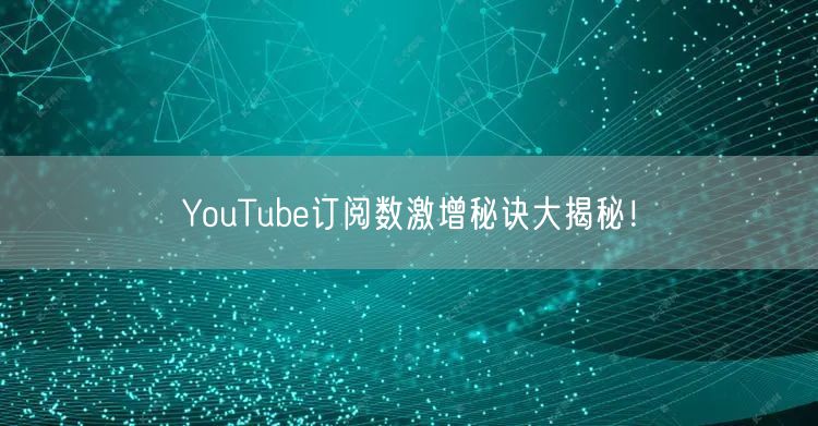 YouTube订阅数激增秘诀大揭秘!