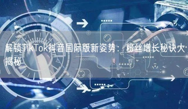 解锁TikTok抖音国际版新姿势:粉丝增长秘诀大揭秘