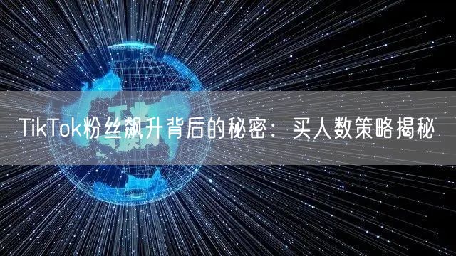 TikTok粉丝飙升背后的秘密:买人数策略揭秘