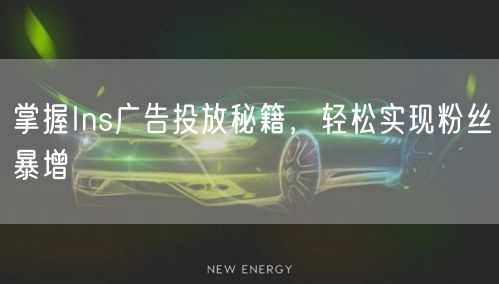 掌握Ins广告投放秘籍,轻松实现粉丝暴增