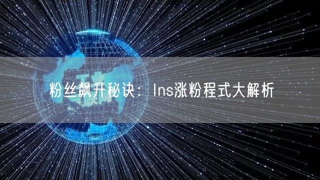 粉丝飙升秘诀:Ins涨粉程式大解析