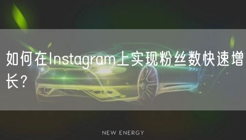如何在Instagram上实现粉丝数快速增长?