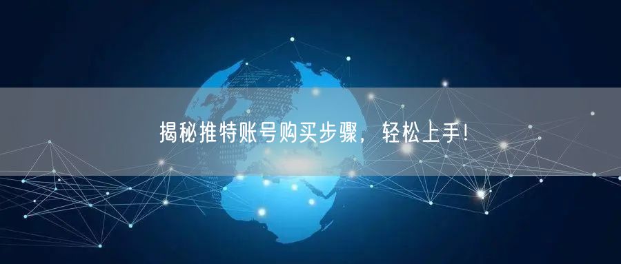 揭秘推特账号购买步骤，轻松上手！