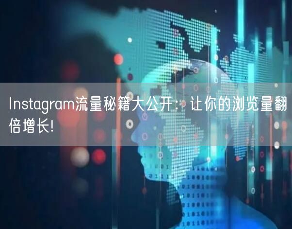 Instagram流量秘籍大公开:让你的浏览量翻倍增长!