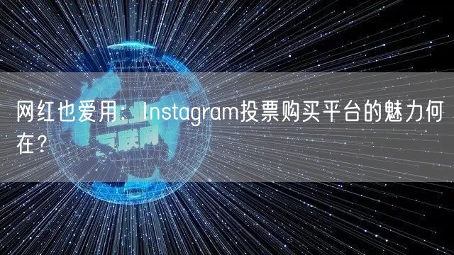 网红也爱用：Instagram投票购买平台的魅力何在？