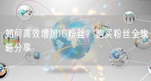 如何高效增加IG粉丝？购买粉丝全攻略分享