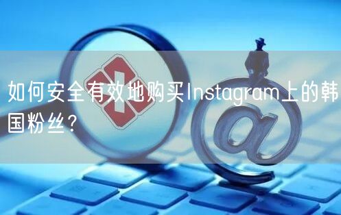 如何安全有效地购买Instagram上的韩国粉丝？