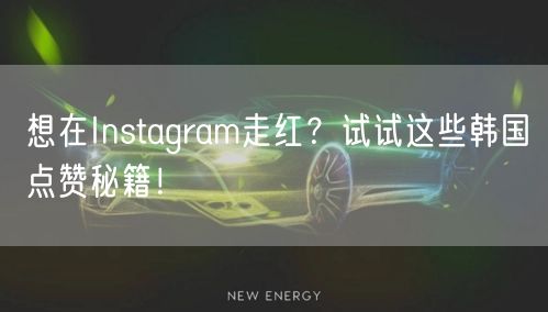 想在Instagram走红？试试这些韩国点赞秘籍！