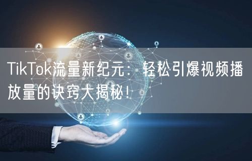 TikTok流量新纪元：轻松引爆视频播放量的诀窍大揭秘！