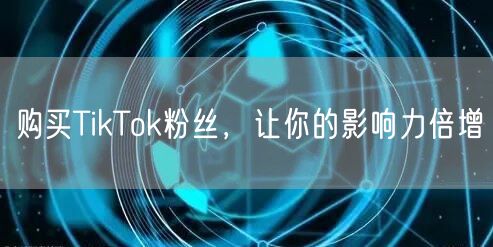 购买TikTok粉丝，让你的影响力倍增