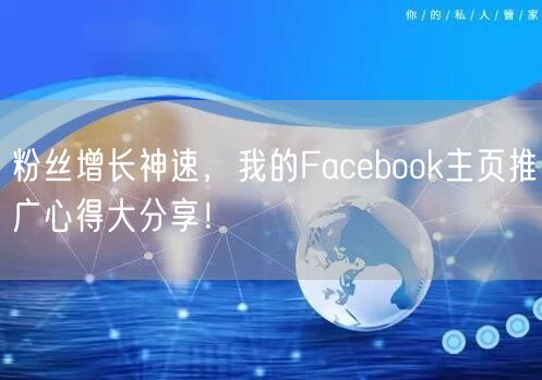 粉丝增长神速，我的Facebook主页推广心得大分享！