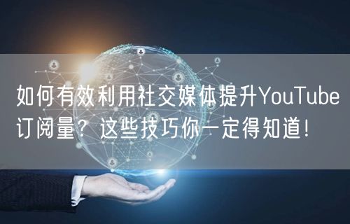 如何有效利用社交媒体提升YouTube订阅量？这些技巧你一定得知道！