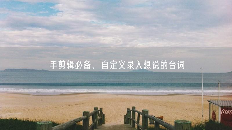 手剪辑必备，自定义录入想说的台词